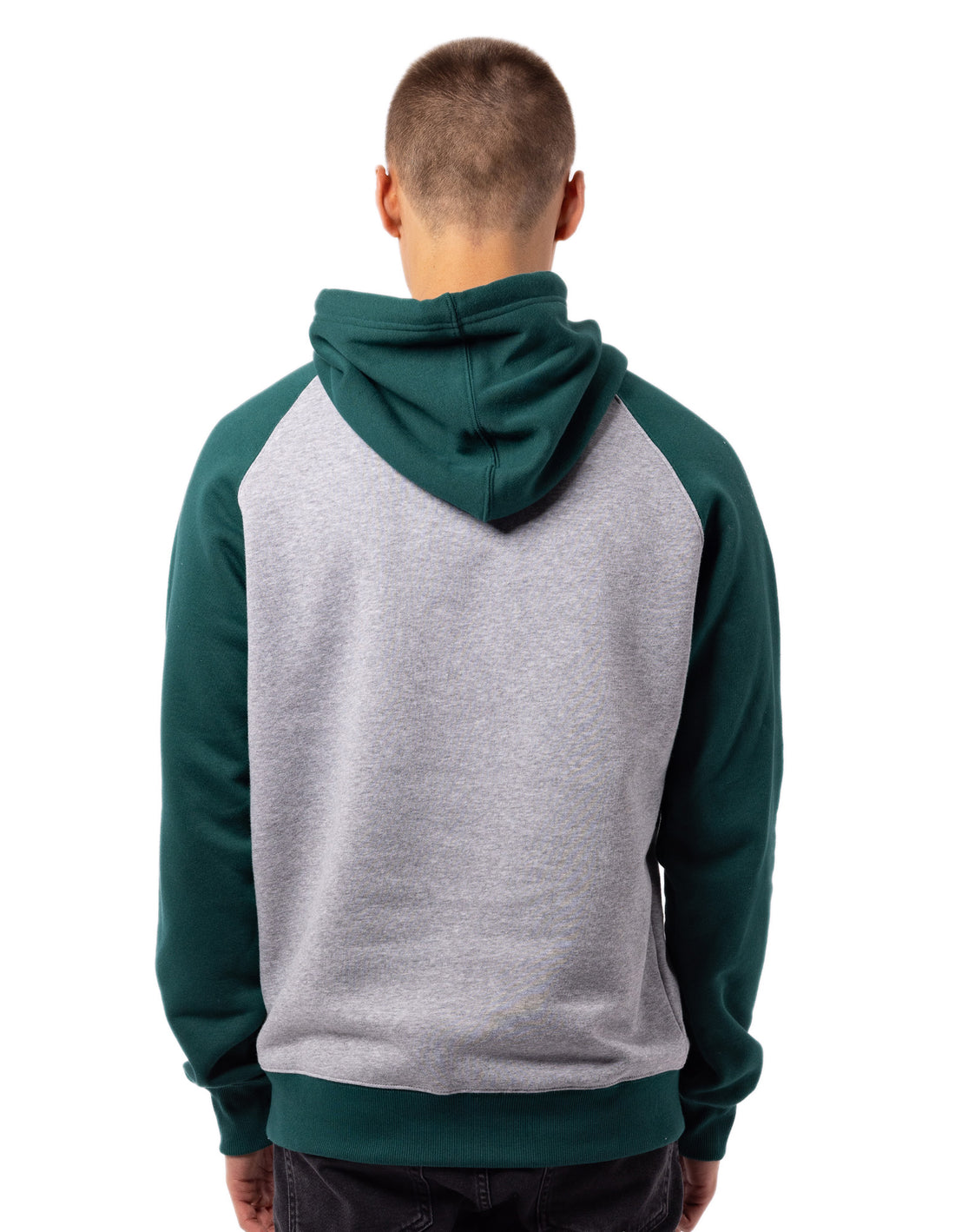 Green Russell Athletic Originals Small Arch Raglan Men Hoodie | 68UQBNXAC