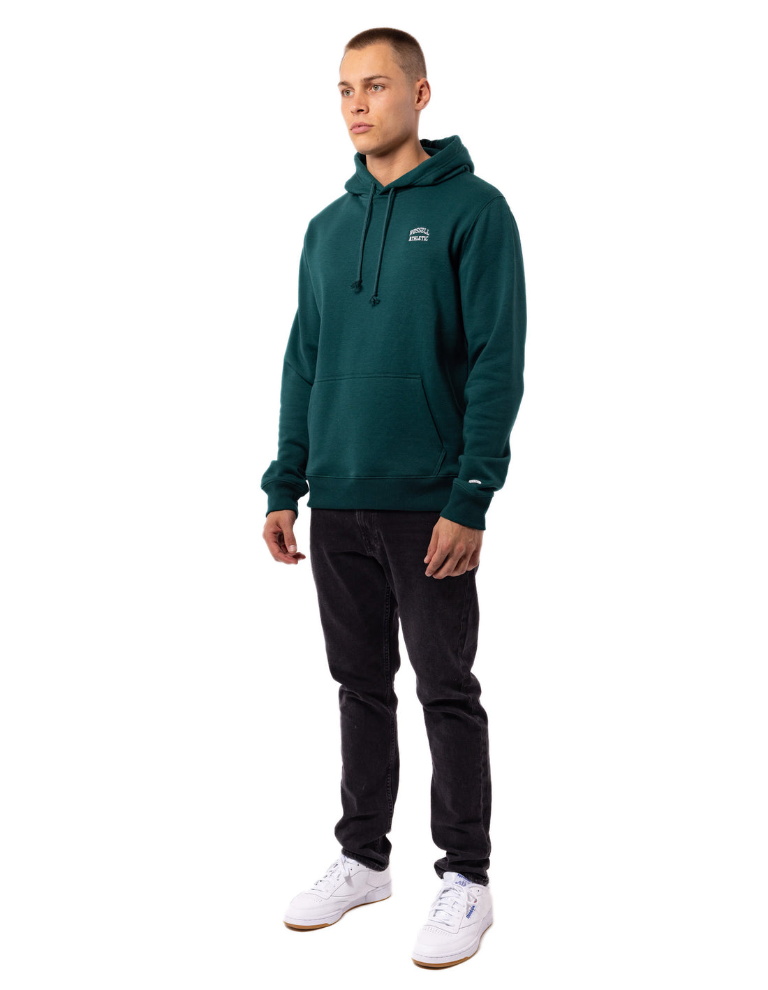 Green Russell Athletic Originals Small Arch Men Hoodie | 51ARUBLES