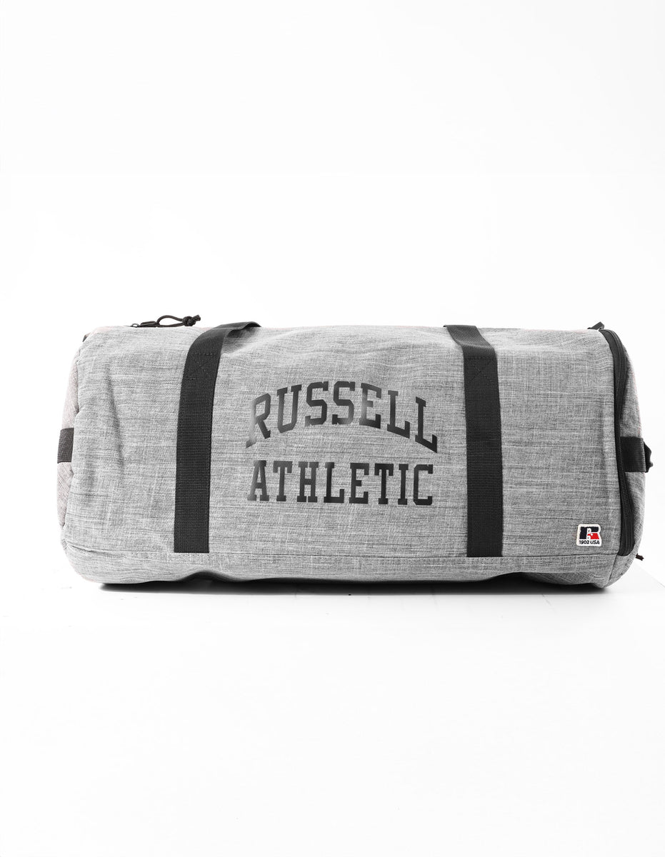 Grey Russell Athletic Arched Logo Barrel Accessories Bags & Backpacks | 96RFOXLWS