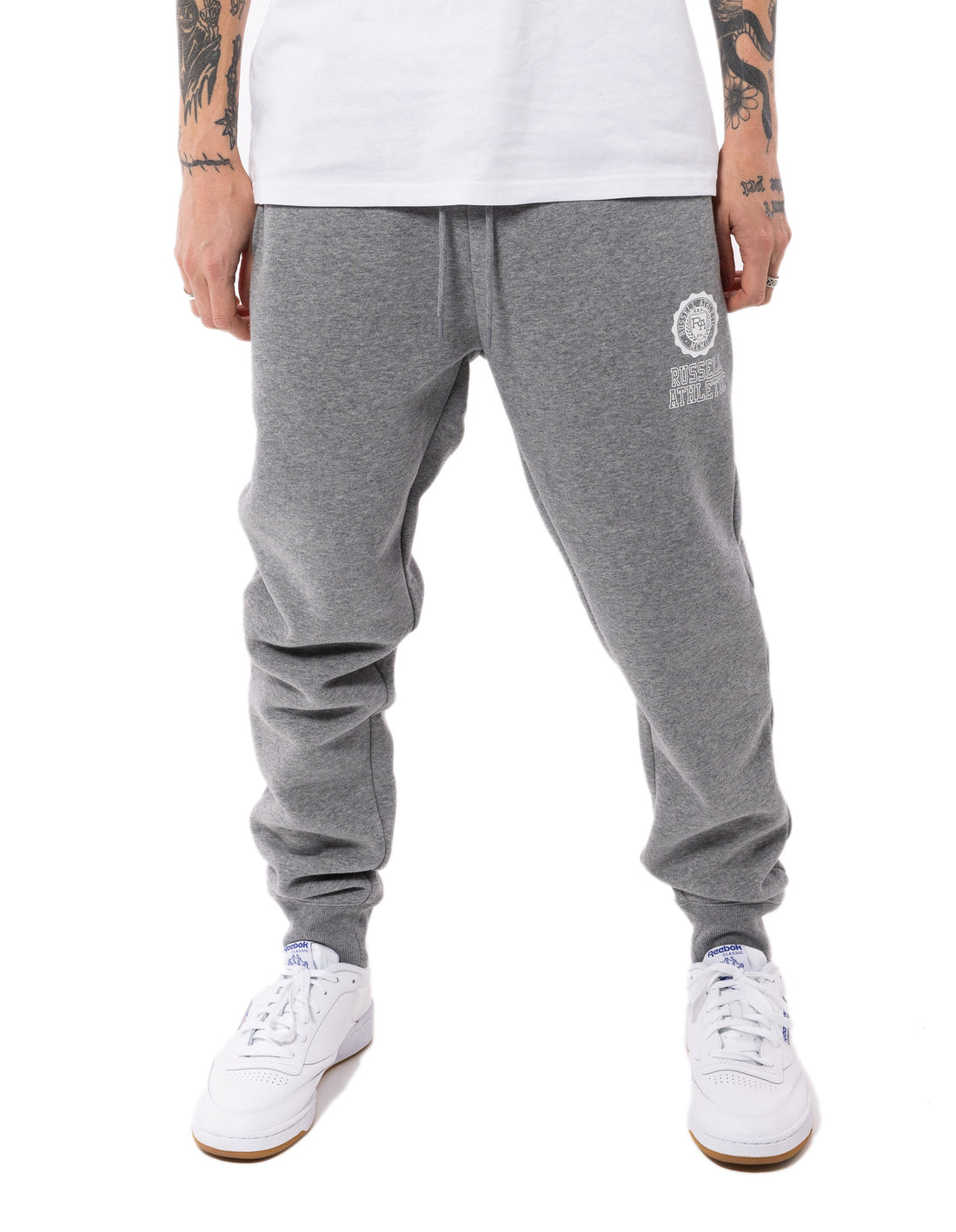 Grey Russell Athletic Collegiate Flock Men Track pants | 81UVHOBZE