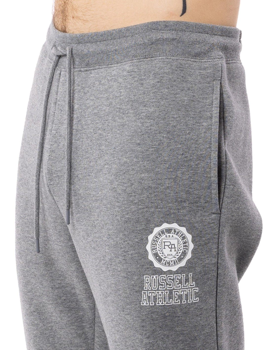 Grey Russell Athletic Collegiate Flock Men Track pants | 81UVHOBZE