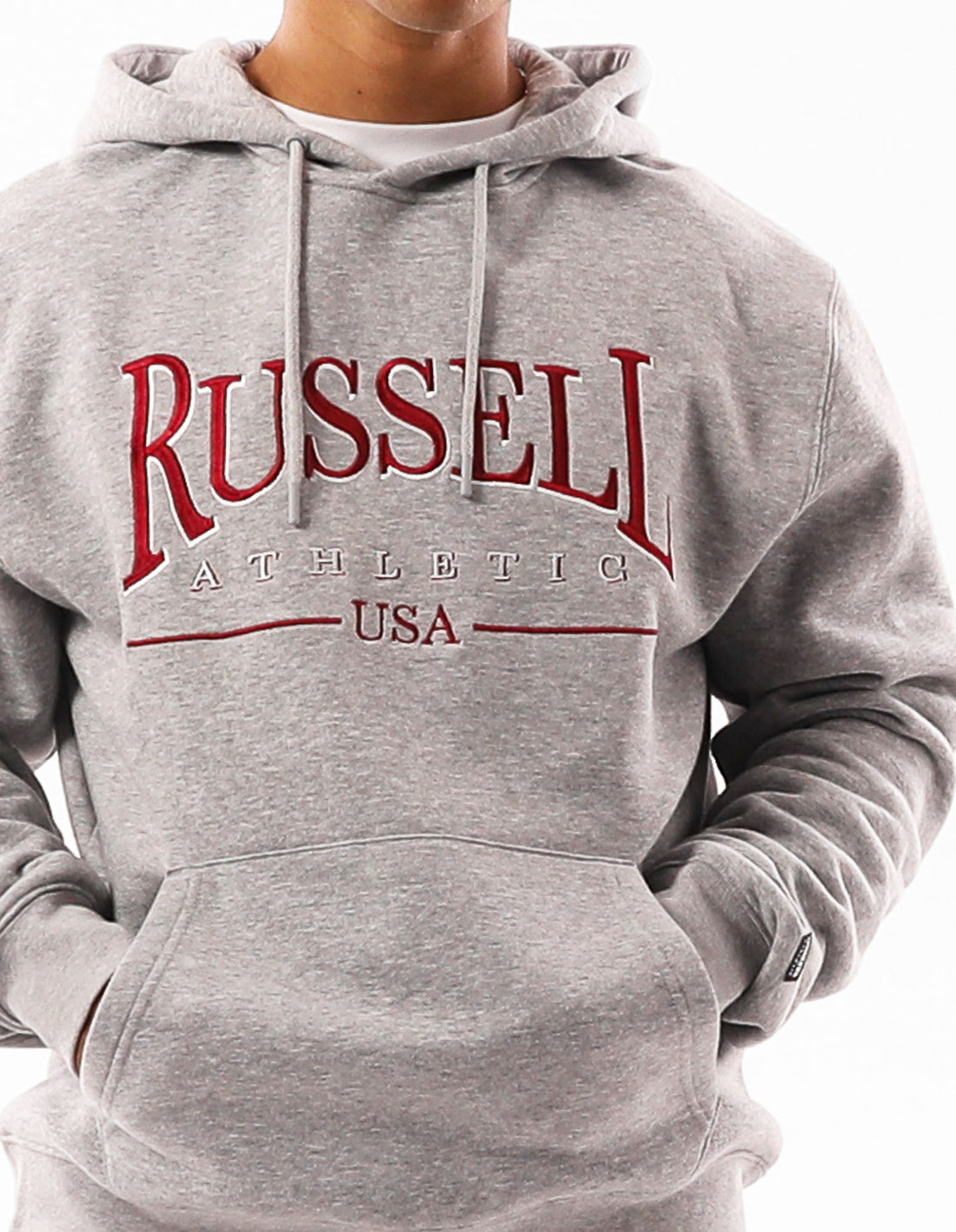 Grey Russell Athletic Glendale Men Hoodie | 15DWGLROB