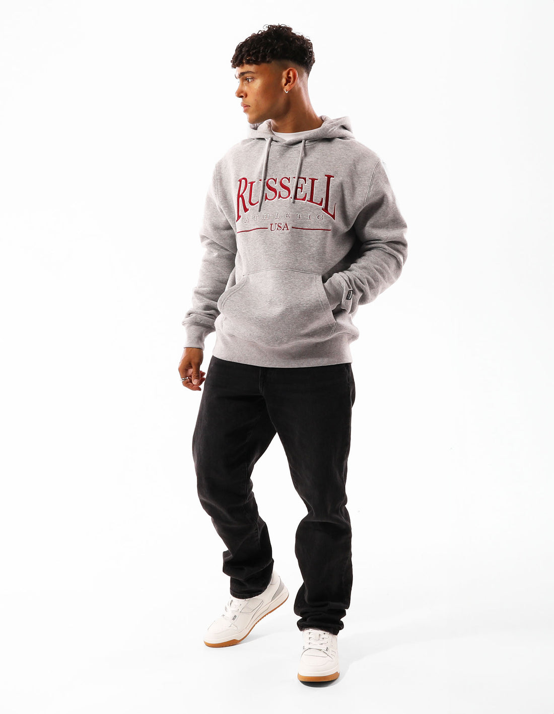 Grey Russell Athletic Glendale Men Hoodie | 15DWGLROB