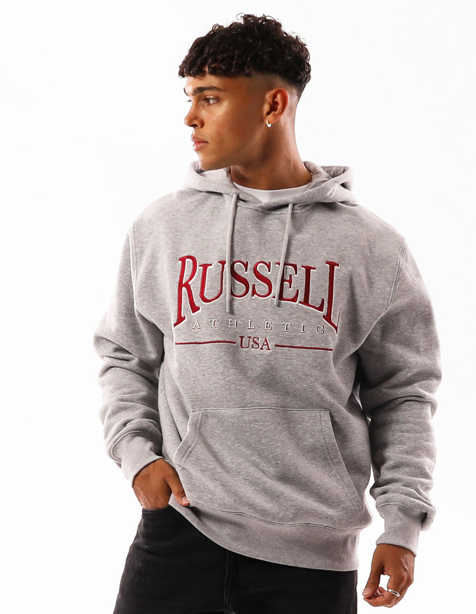 Grey Russell Athletic Glendale Men Hoodie | 15DWGLROB