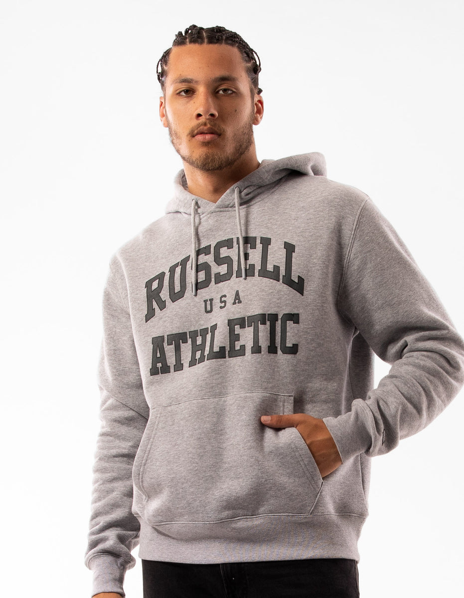 Grey Russell Athletic Houston Men Hoodie | 91ZSXLUCW