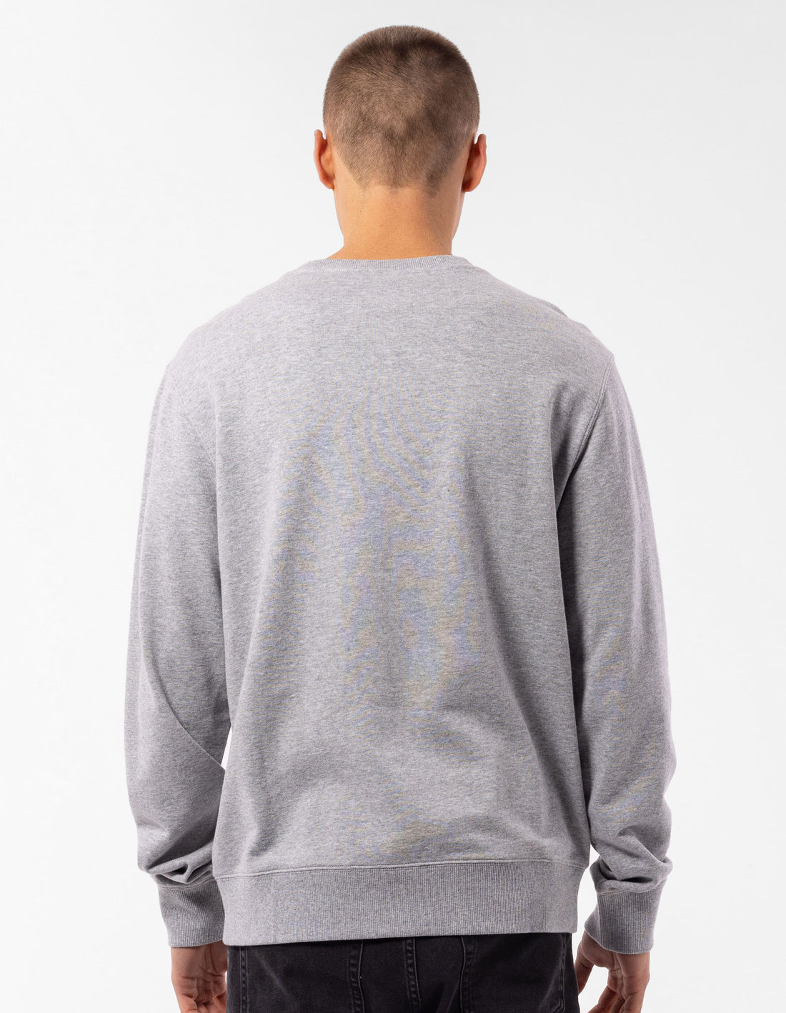 Grey Russell Athletic Originals Big Arch Unbrushed Men Crew Neck Sweaters | 35FMECQPL