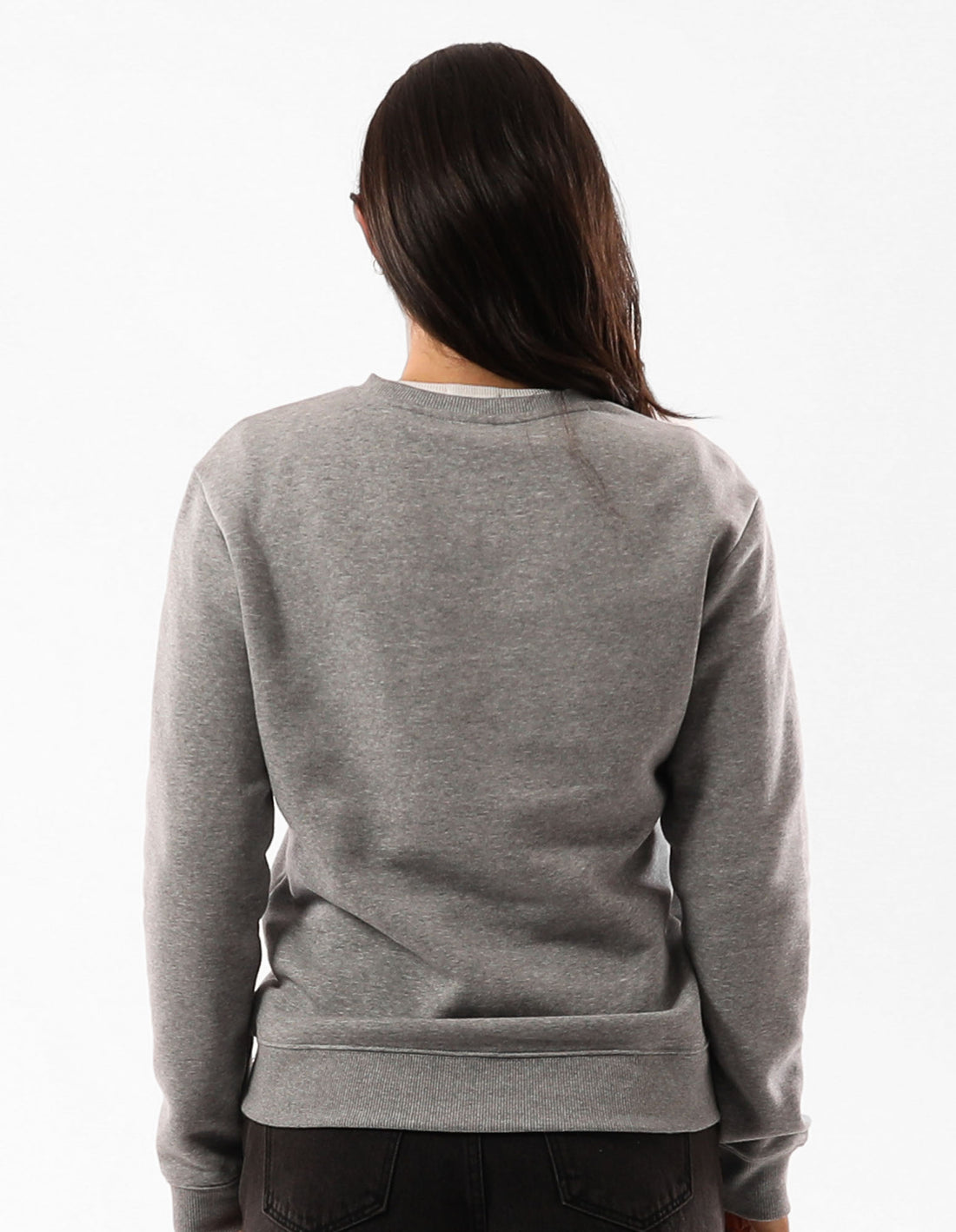 Grey Russell Athletic Originals Embroidered Women Crew Neck Sweaters | 90PXNSVMK