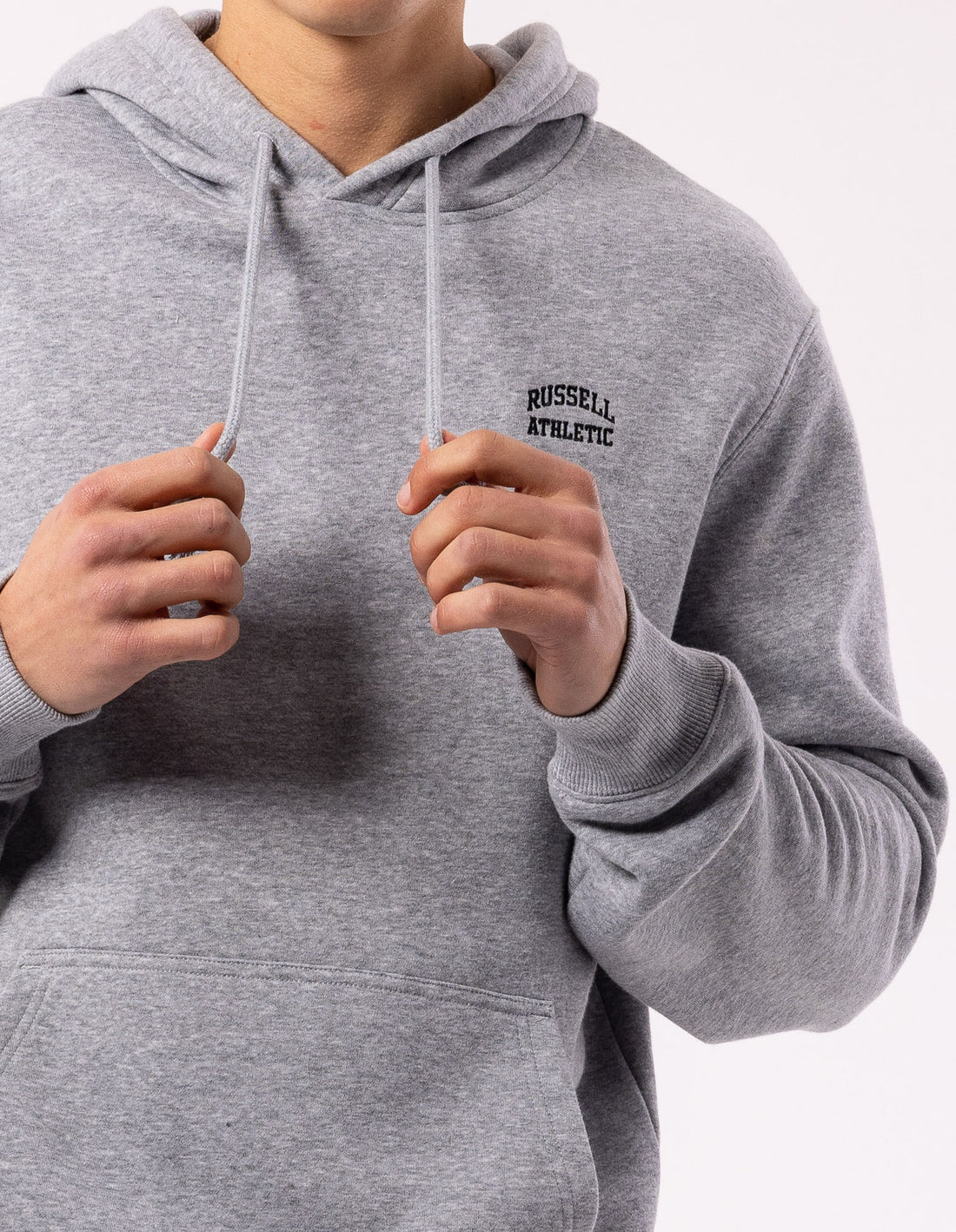 Grey Russell Athletic Originals Small Arch Men Hoodie | 78VNMXTUO