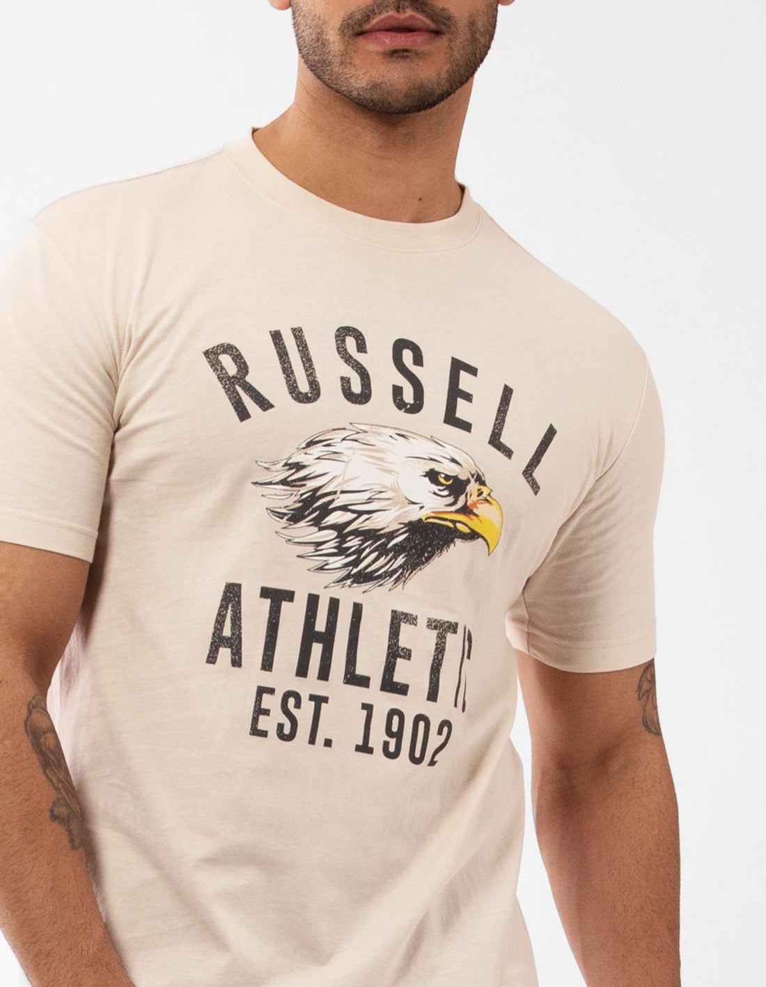 Grey Russell Athletic Screaming Eagle Men T Shirts | 65SAFTRXM