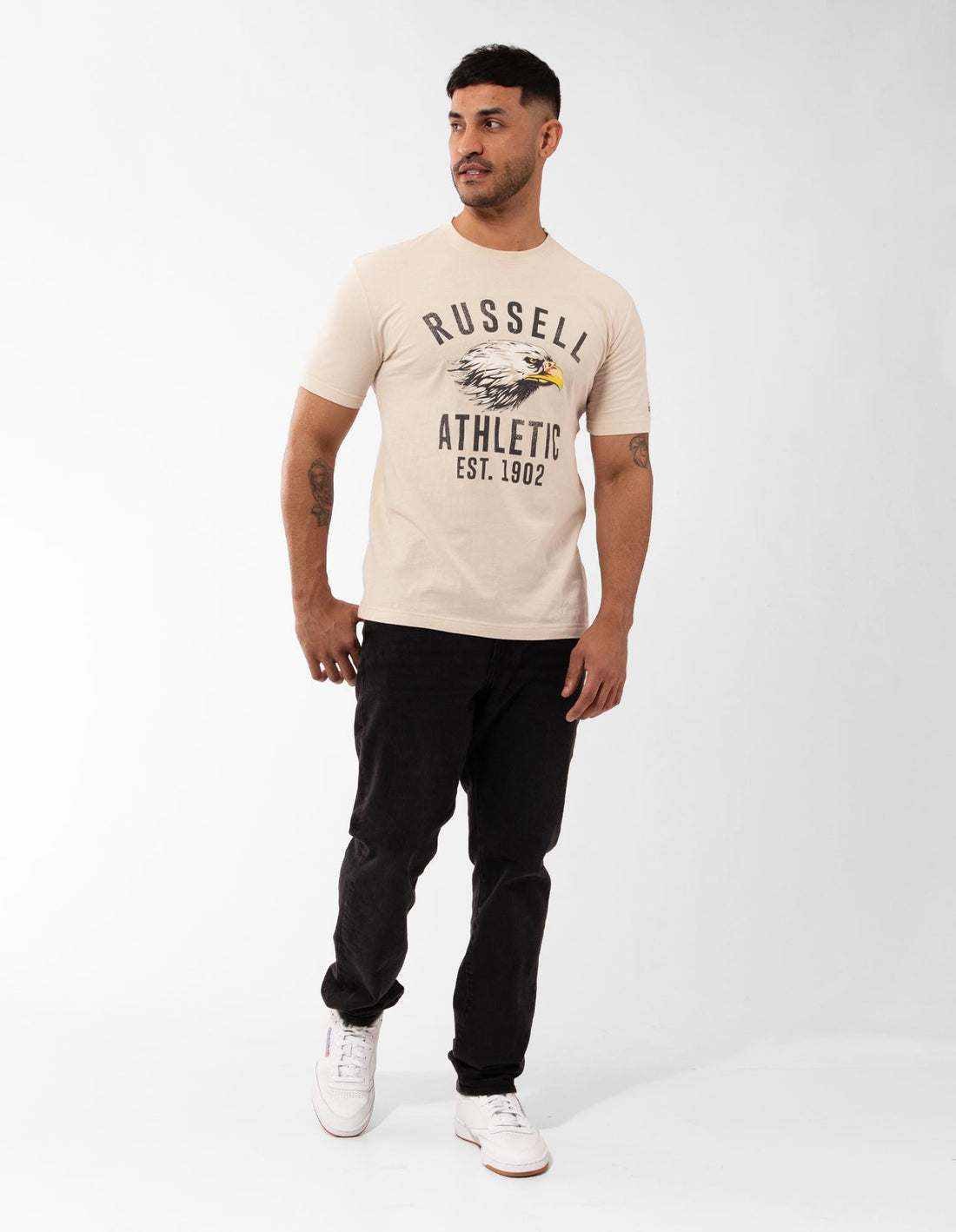 Grey Russell Athletic Screaming Eagle Men T Shirts | 65SAFTRXM