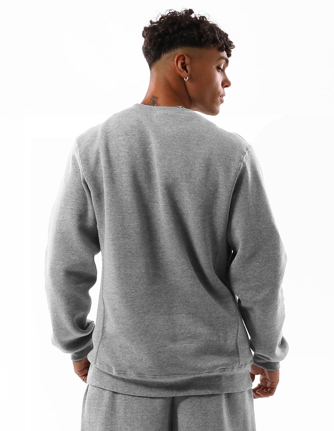 Grey Russell Athletic Unisex Dri Men Crew Neck Sweaters | 72RVHLOJG