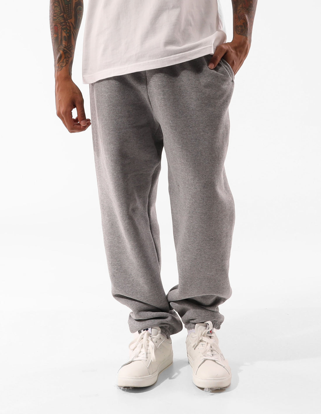 Grey Russell Athletic Unisex Dri Men Track pants | 08SAYXNEK