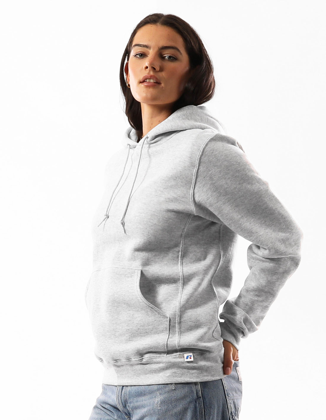 Grey Russell Athletic Unisex Dri Women Hoodie | 45JVHMZUX