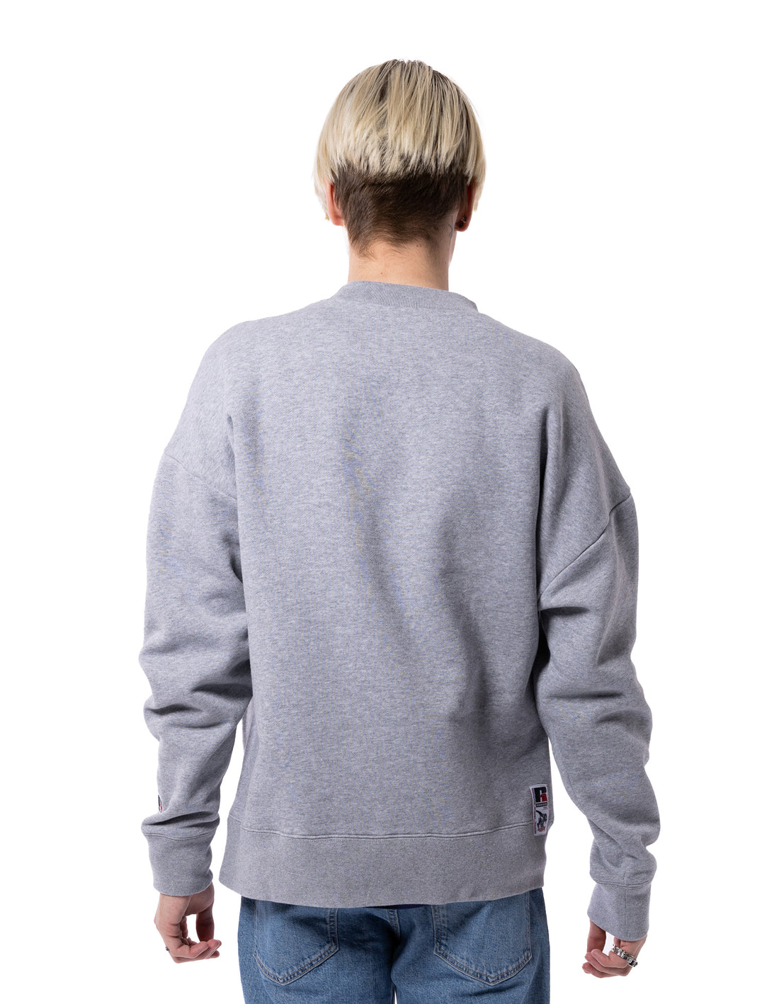 Grey Russell Athletic Unisex High Neck Men Crew Neck Sweaters | 52QCMHPDO