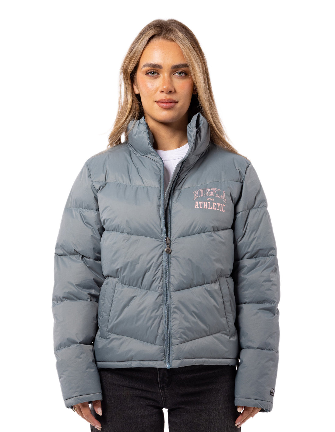 Indigo Russell Athletic Arch Logo Women Jackets | 39HOSZPED