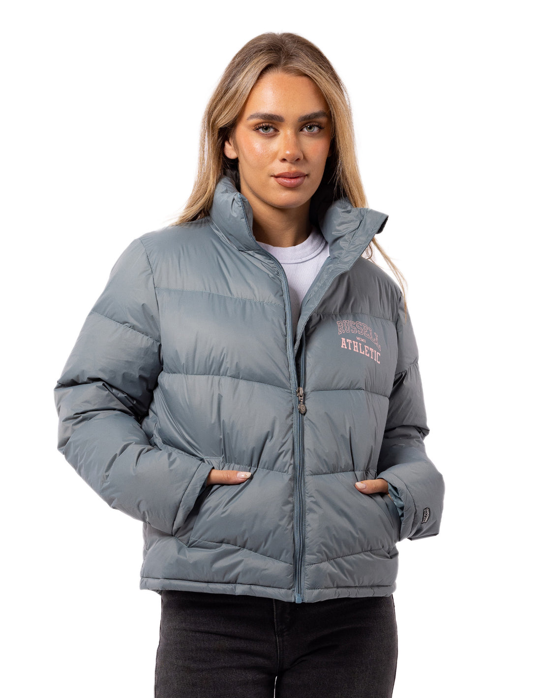 Indigo Russell Athletic Arch Logo Women Jackets | 39HOSZPED