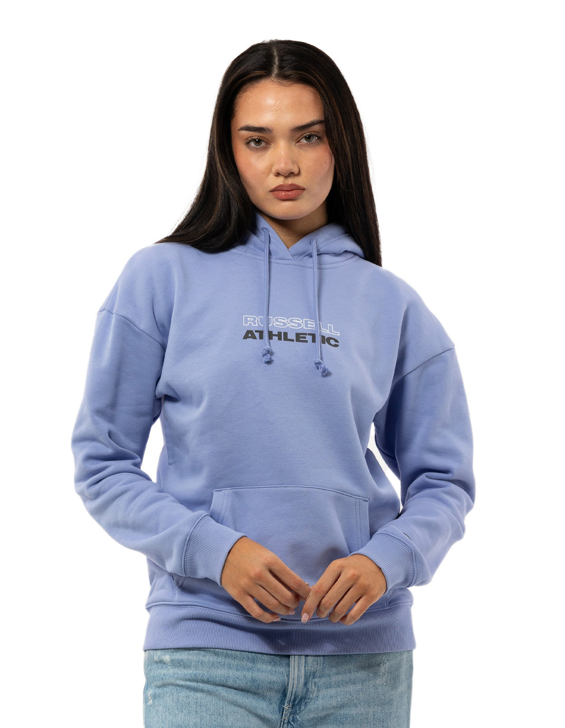 Lavender Russell Athletic Originals Linear Women Hoodie | 91DYEVLZH