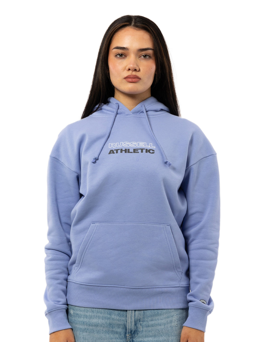 Lavender Russell Athletic Originals Linear Women Hoodie | 91DYEVLZH