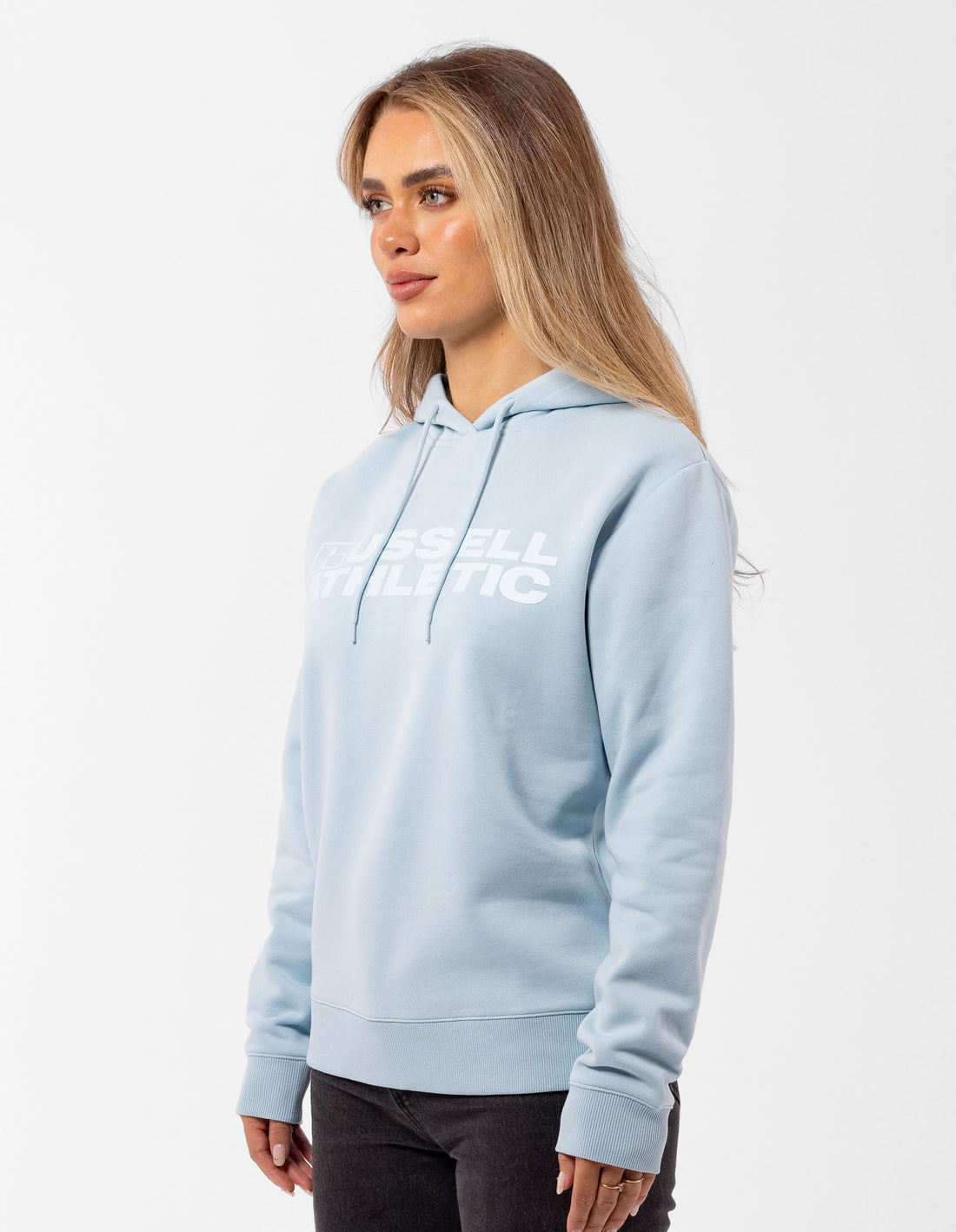 Light Blue Russell Athletic Modern Tonal Women Hoodie | 01WVZCFEO