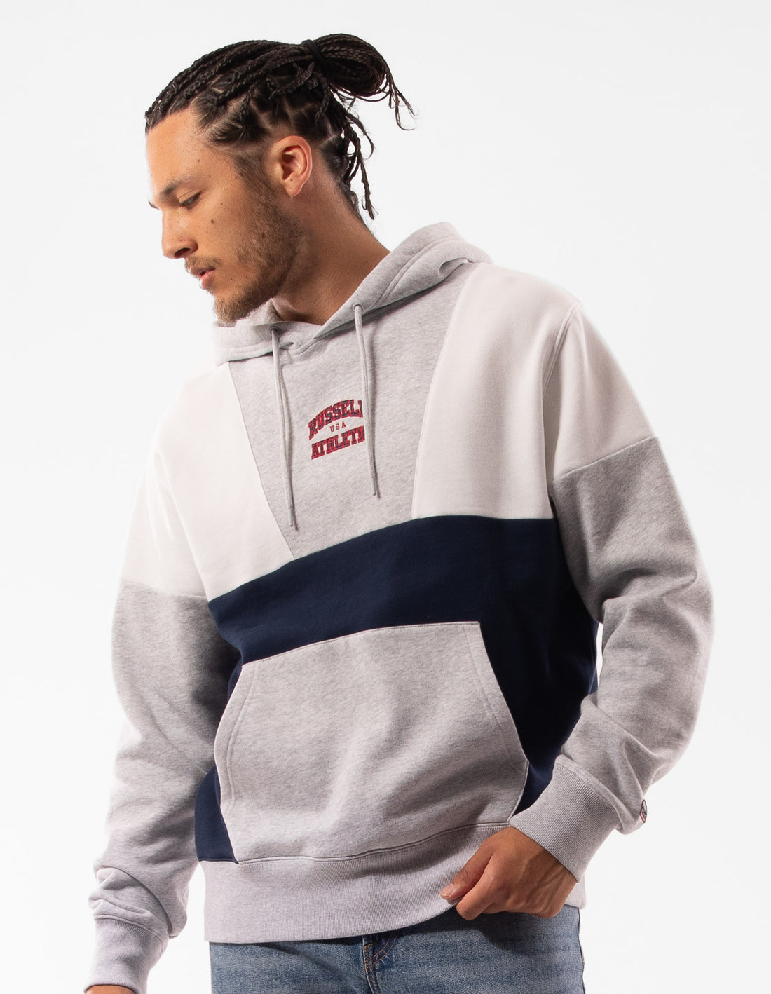 Light Grey Russell Athletic Hellcat Men Hoodie | 39FJZEIWX