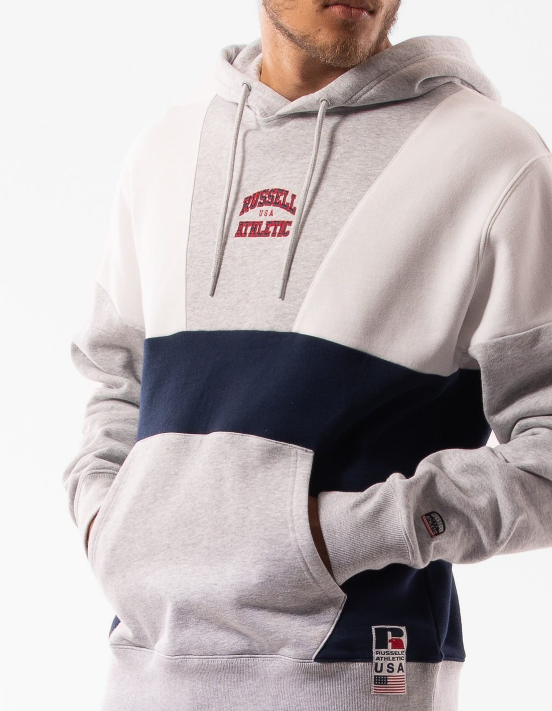 Light Grey Russell Athletic Hellcat Men Hoodie | 39FJZEIWX