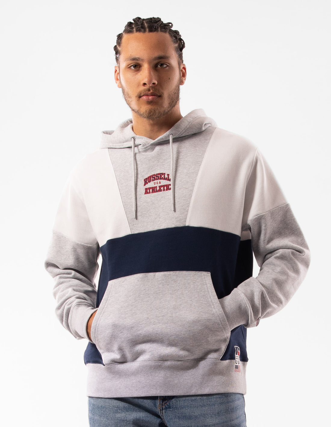 Light Grey Russell Athletic Hellcat Men Hoodie | 39FJZEIWX