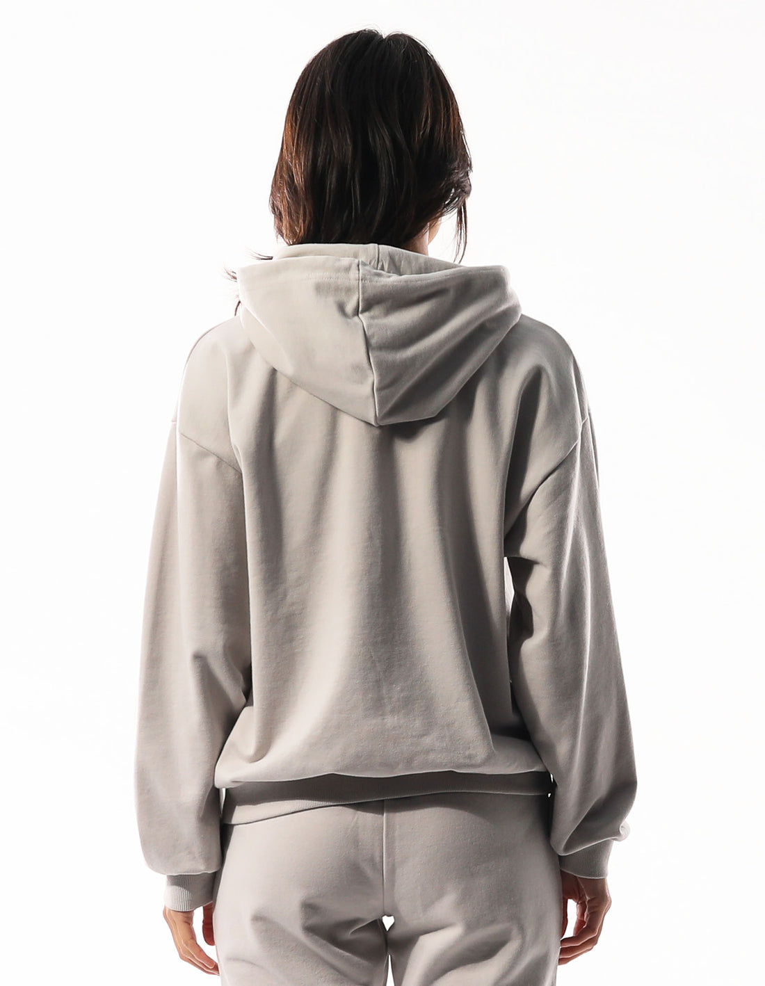 Light Grey Russell Athletic Inlay Logo Unbrushed Women Hoodie | 51RISDVON