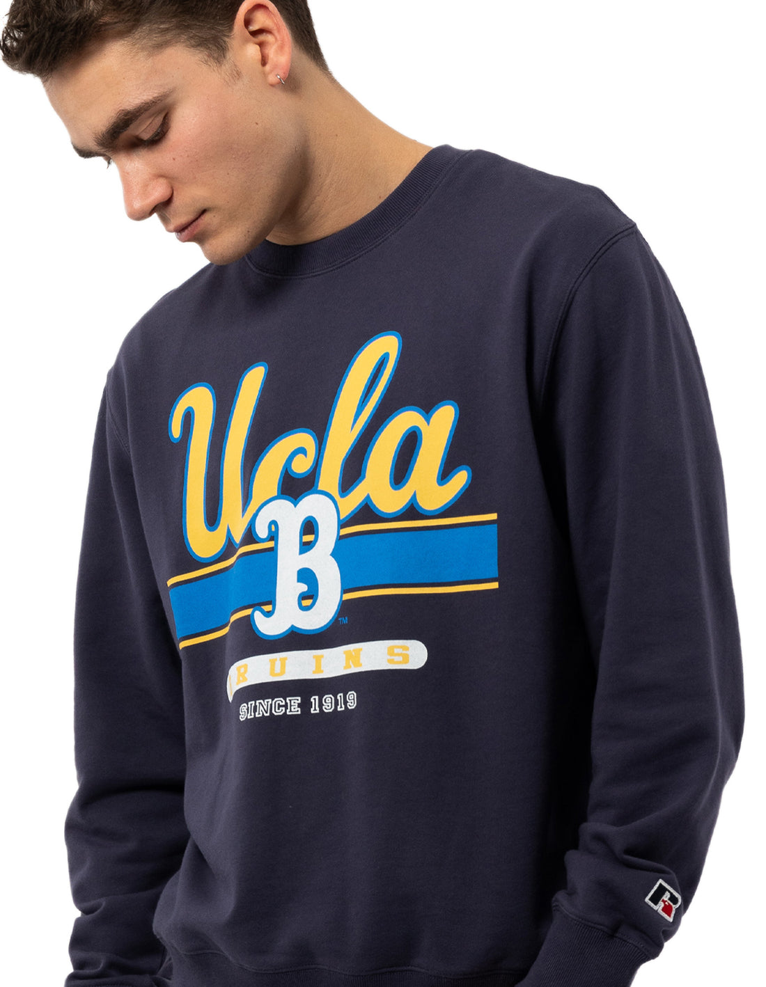 Navy Russell Athletic 1919 Men Crew Neck Sweaters | 27WIVPHRT