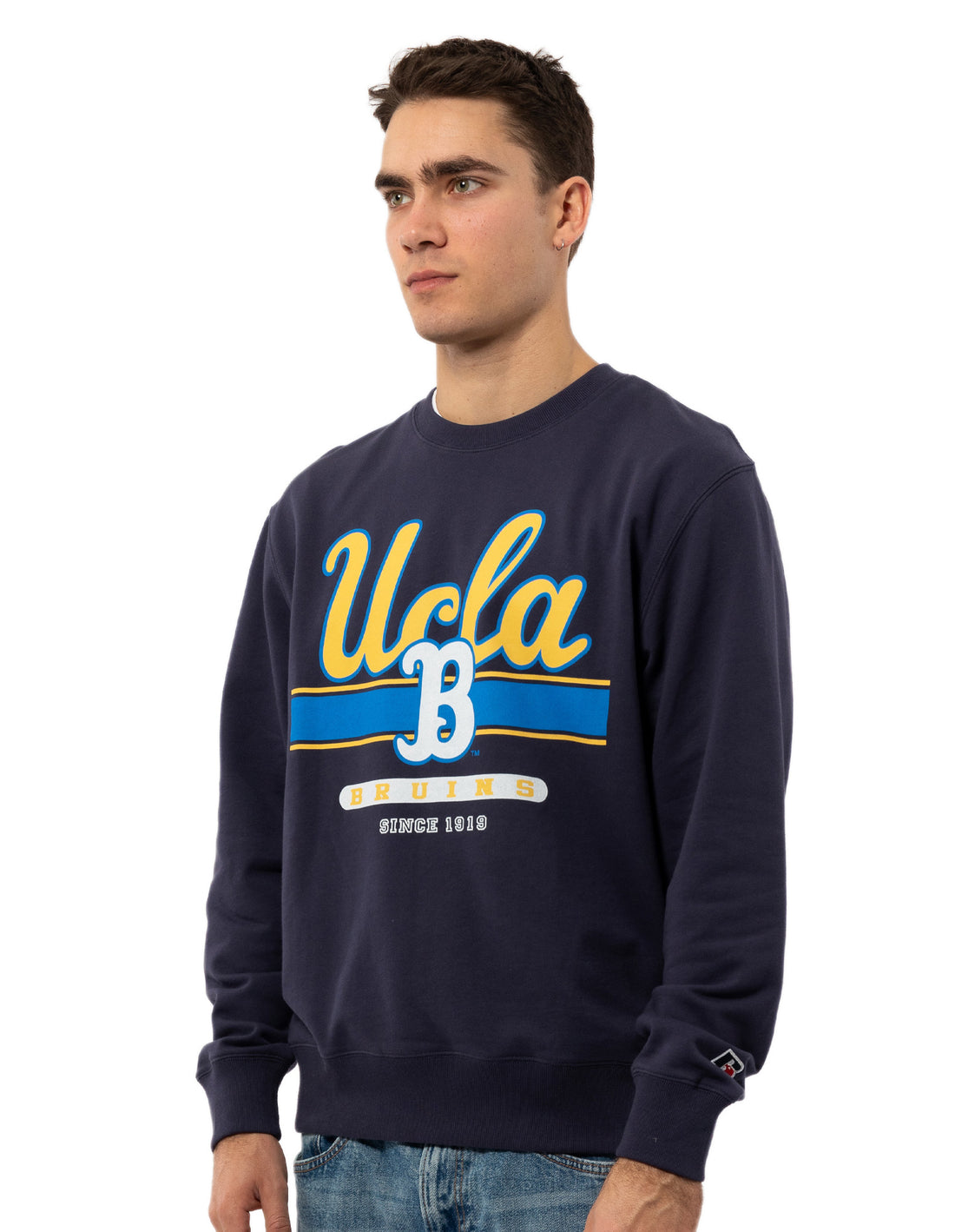 Navy Russell Athletic 1919 Men Crew Neck Sweaters | 27WIVPHRT