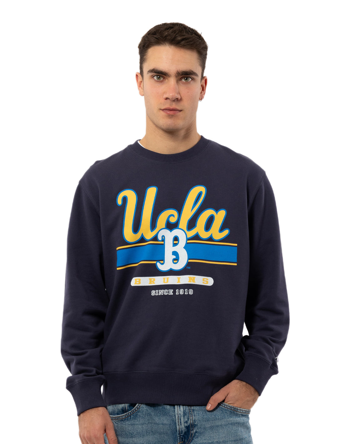 Navy Russell Athletic 1919 Men Crew Neck Sweaters | 27WIVPHRT