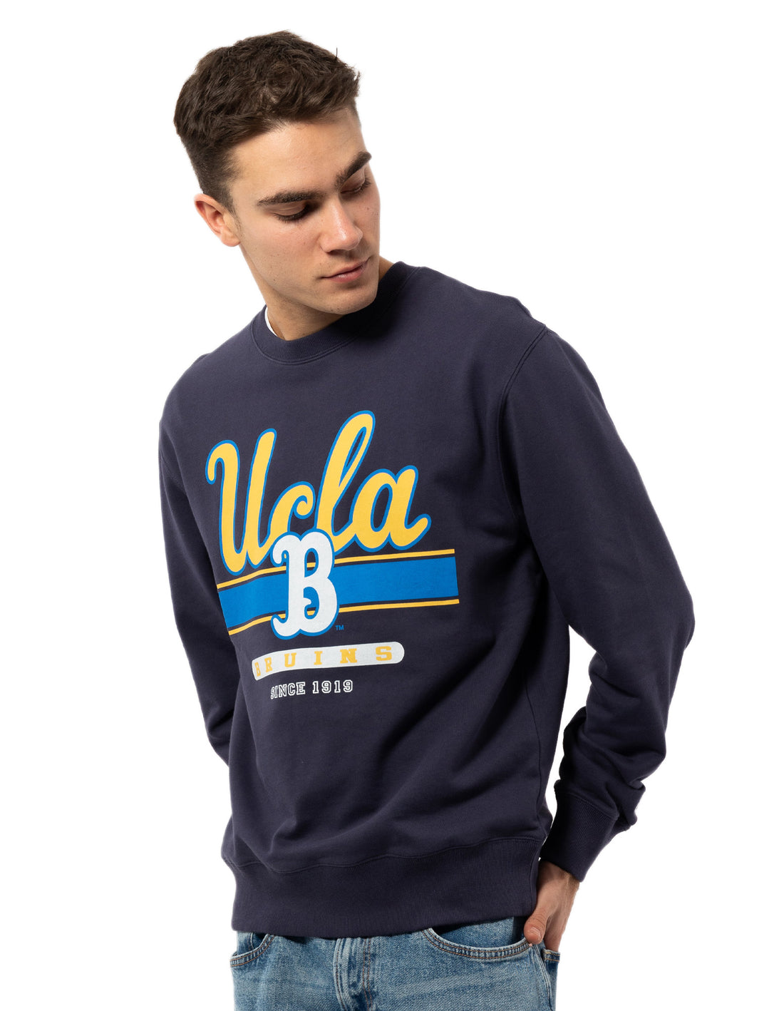 Navy Russell Athletic 1919 Men Crew Neck Sweaters | 27WIVPHRT