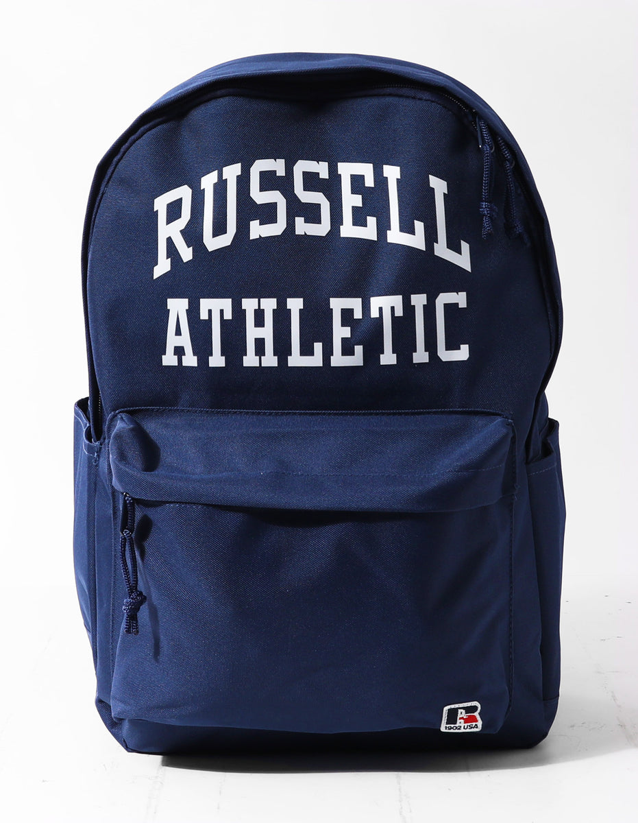 Navy Russell Athletic Arched Accessories Bags & Backpacks | 57MEKNPJW 