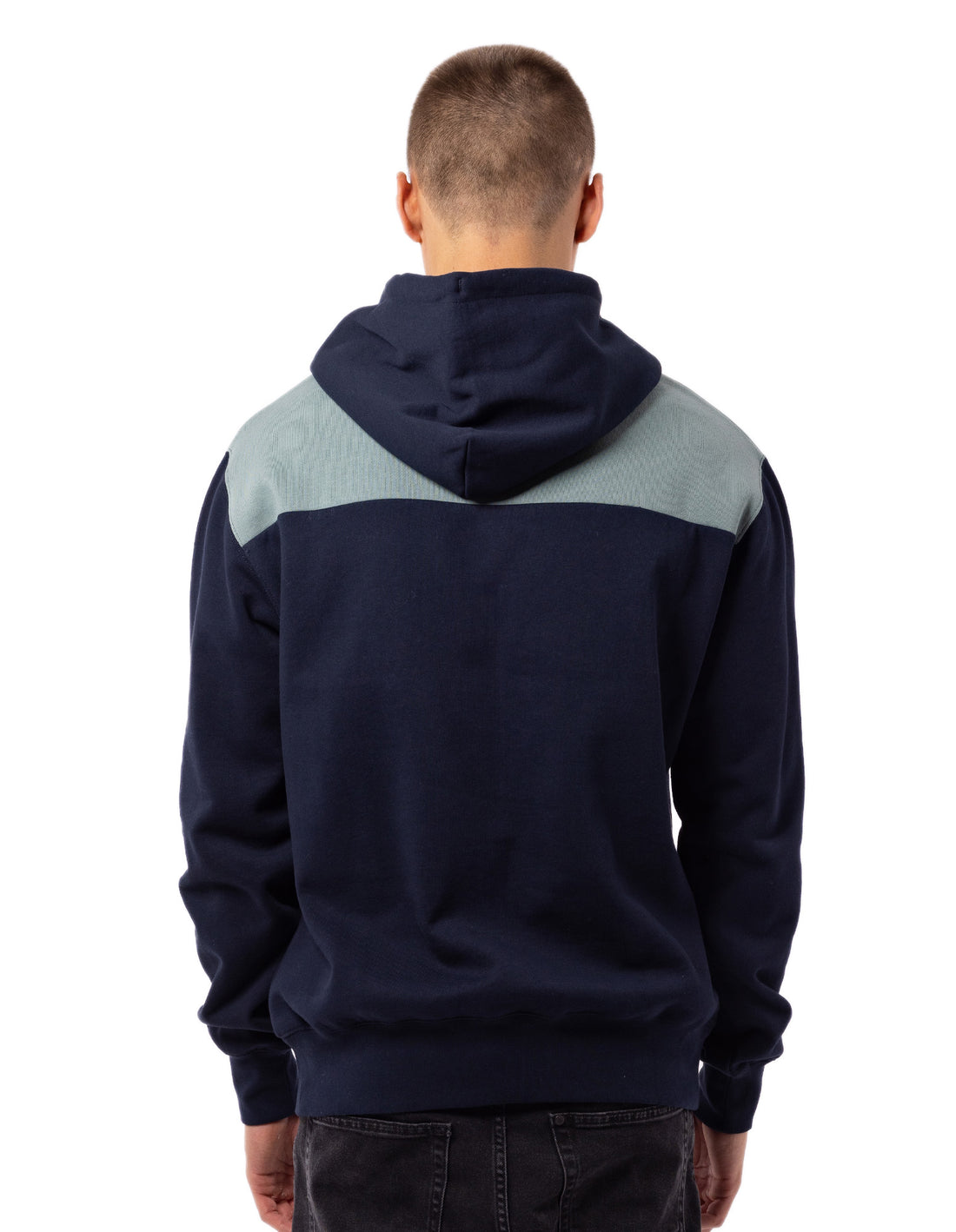 Navy Russell Athletic Chevron Men Hoodie | 70JKRGVSM