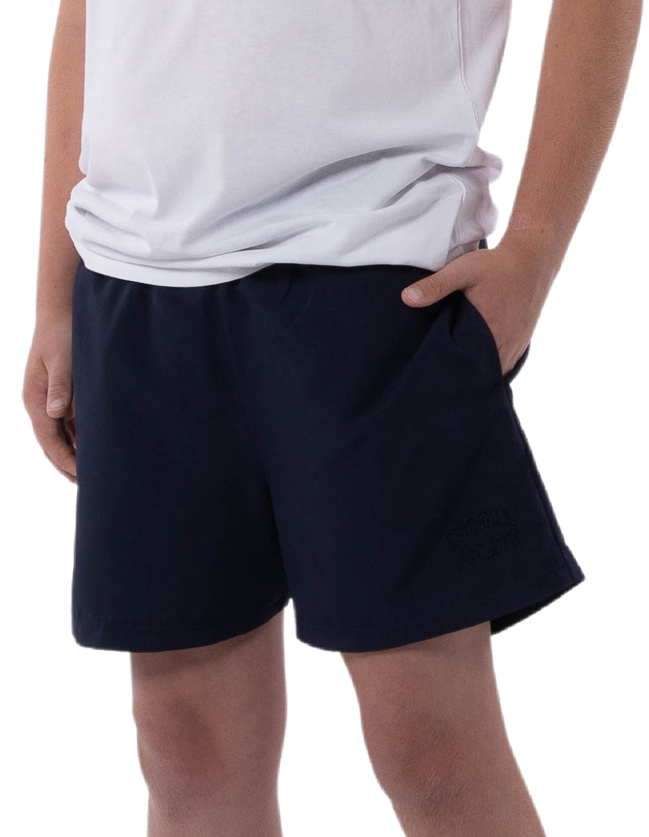 Navy Russell Athletic Core Unisex Youth Woven Kids\' Shorts | 39OWAFHXM