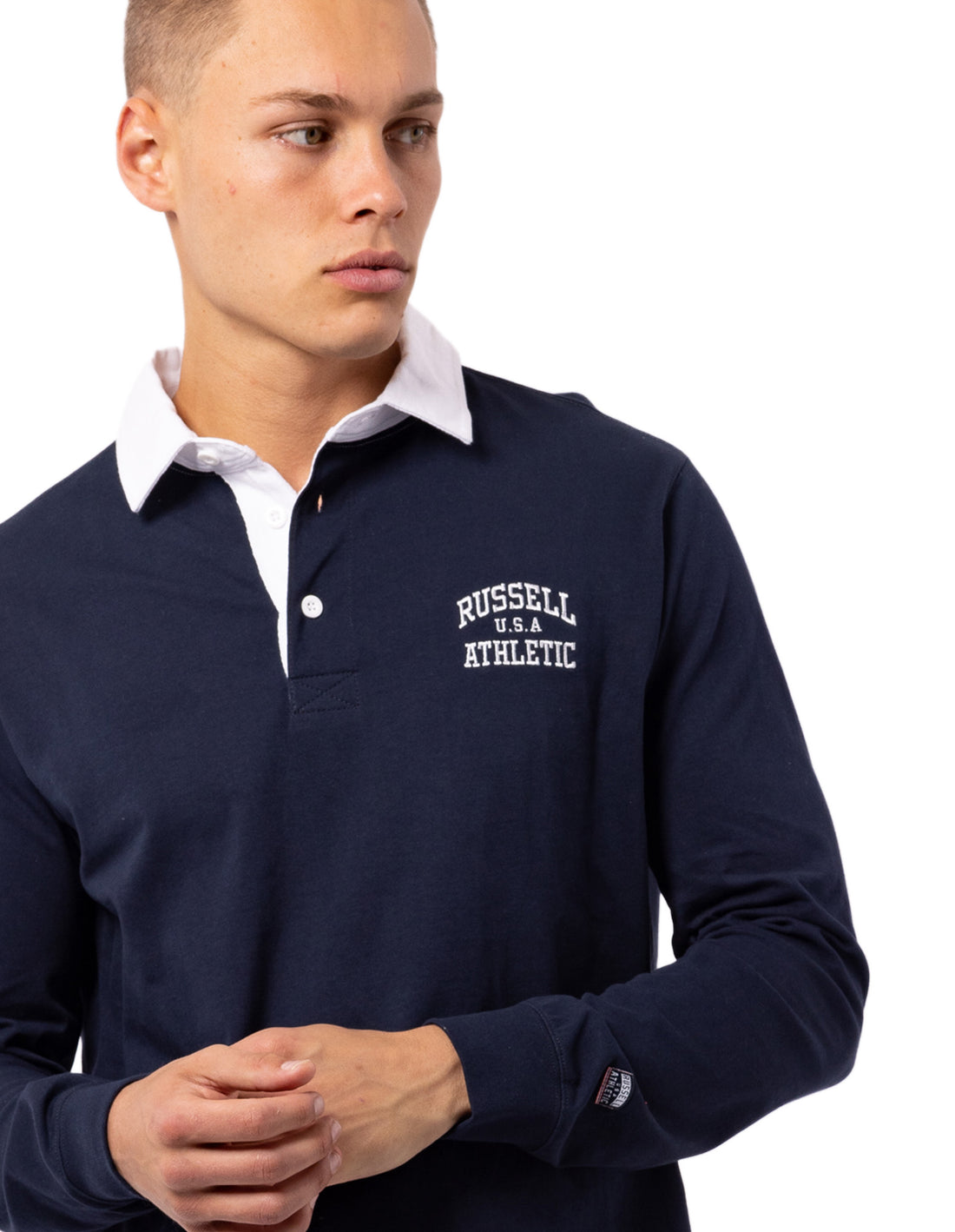 Navy Russell Athletic Glory Rugby Men T Shirts | 08YTLKPIZ