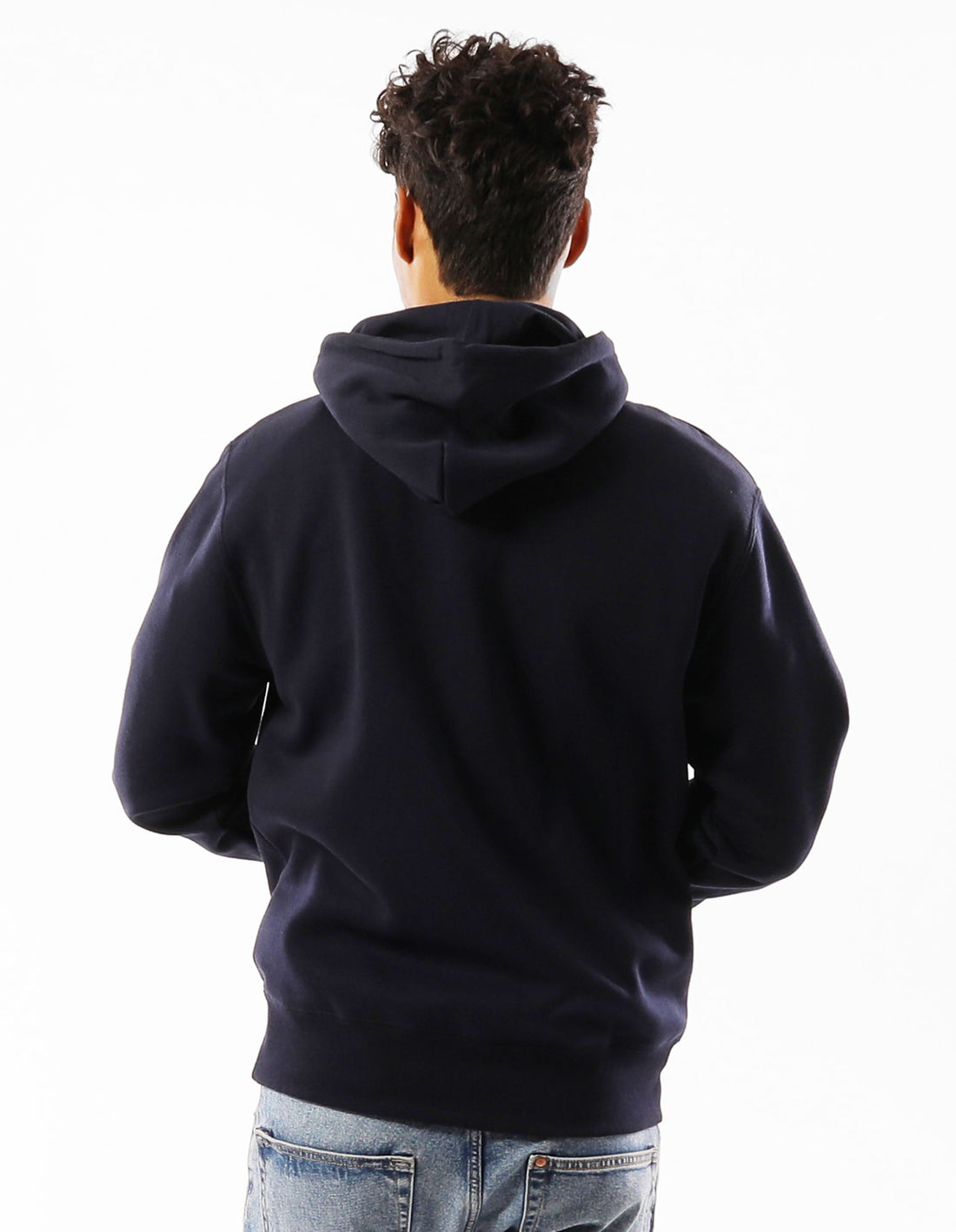 Navy Russell Athletic Modern Logo Men Hoodie | 07HGBAQLM