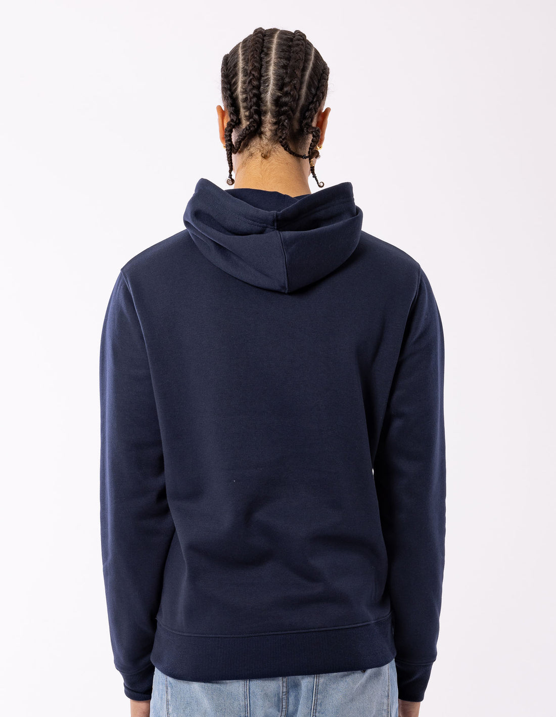 Navy Russell Athletic Originals Small Arch Men Hoodie | 85RBSYGAW