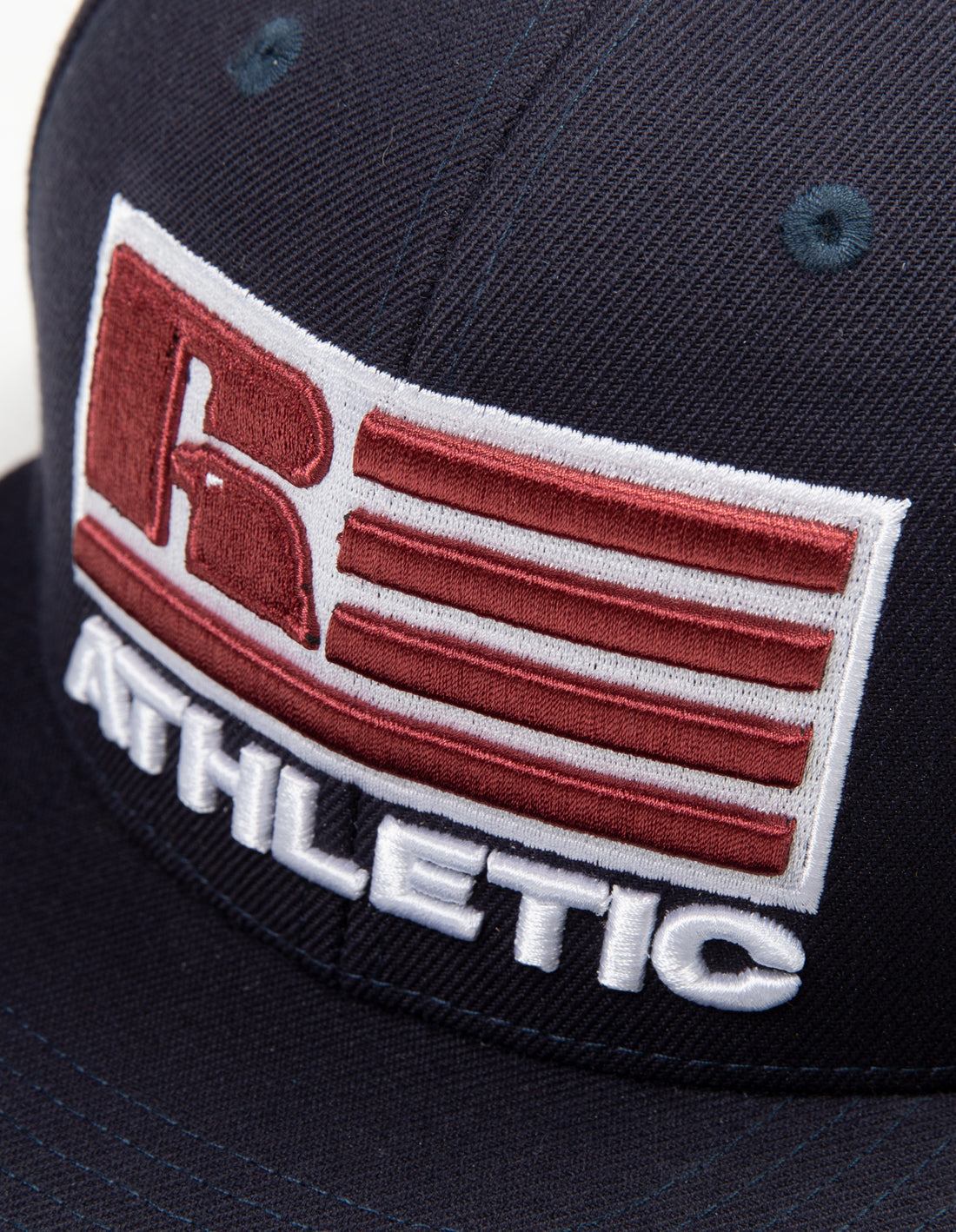 Navy Russell Athletic Patriot Logo Snap Back 3D Embroidered Accessories Caps | 57EZWKNVD