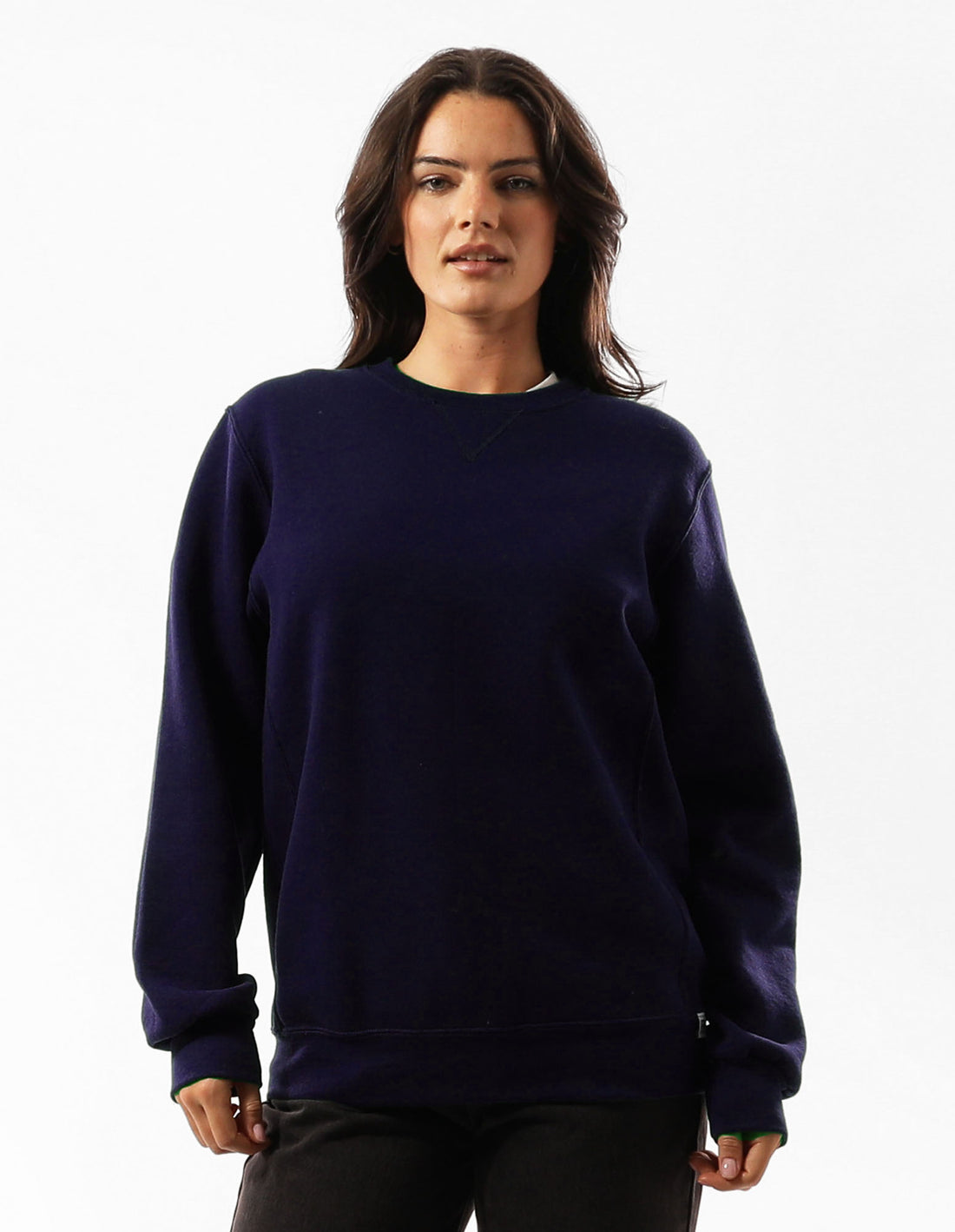 Navy Russell Athletic Unisex Dri Women Crew Neck Sweaters | 90NALWTXJ