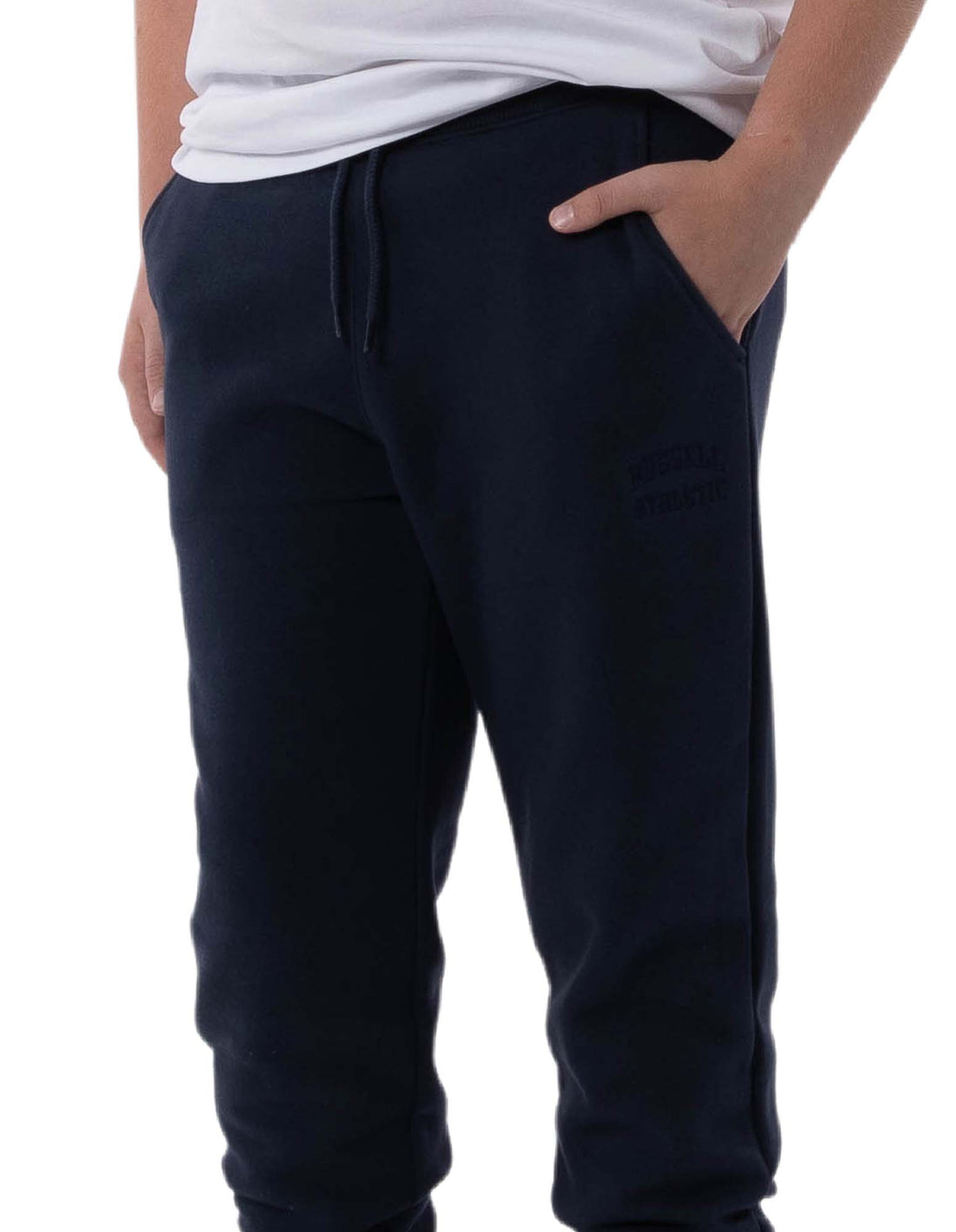 Navy Russell Athletic Unisex Originals Youth Kids' Track pants | 89MQTCKUH