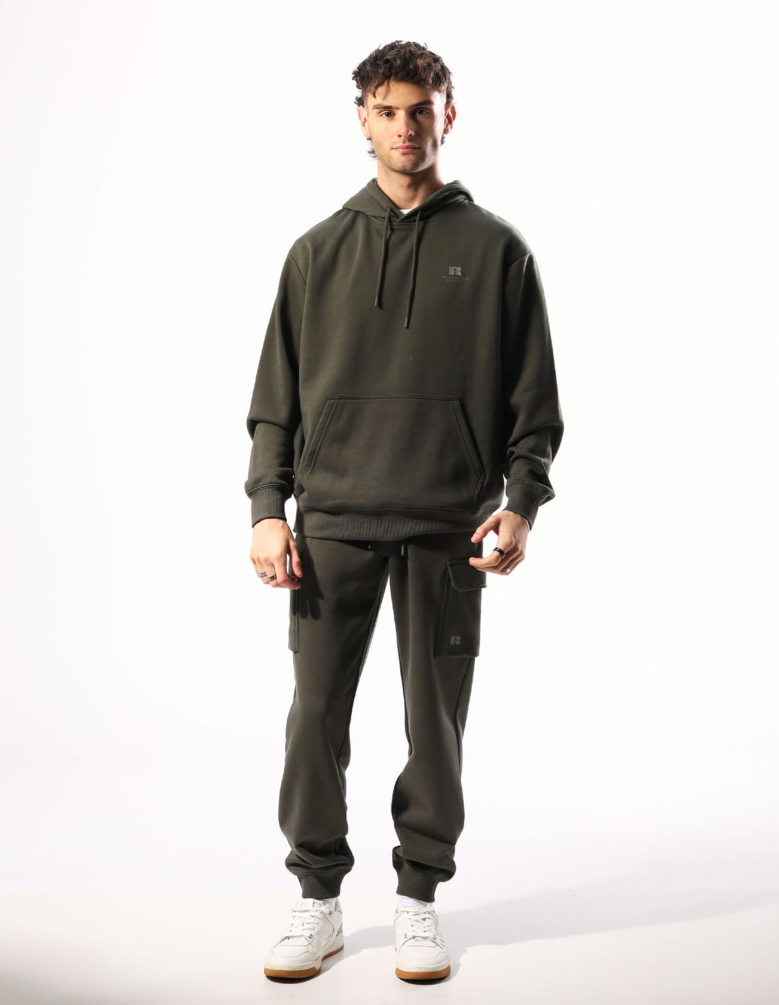 Olive Russell Athletic Brooklyn Men Hoodie | 49JFUBIMS