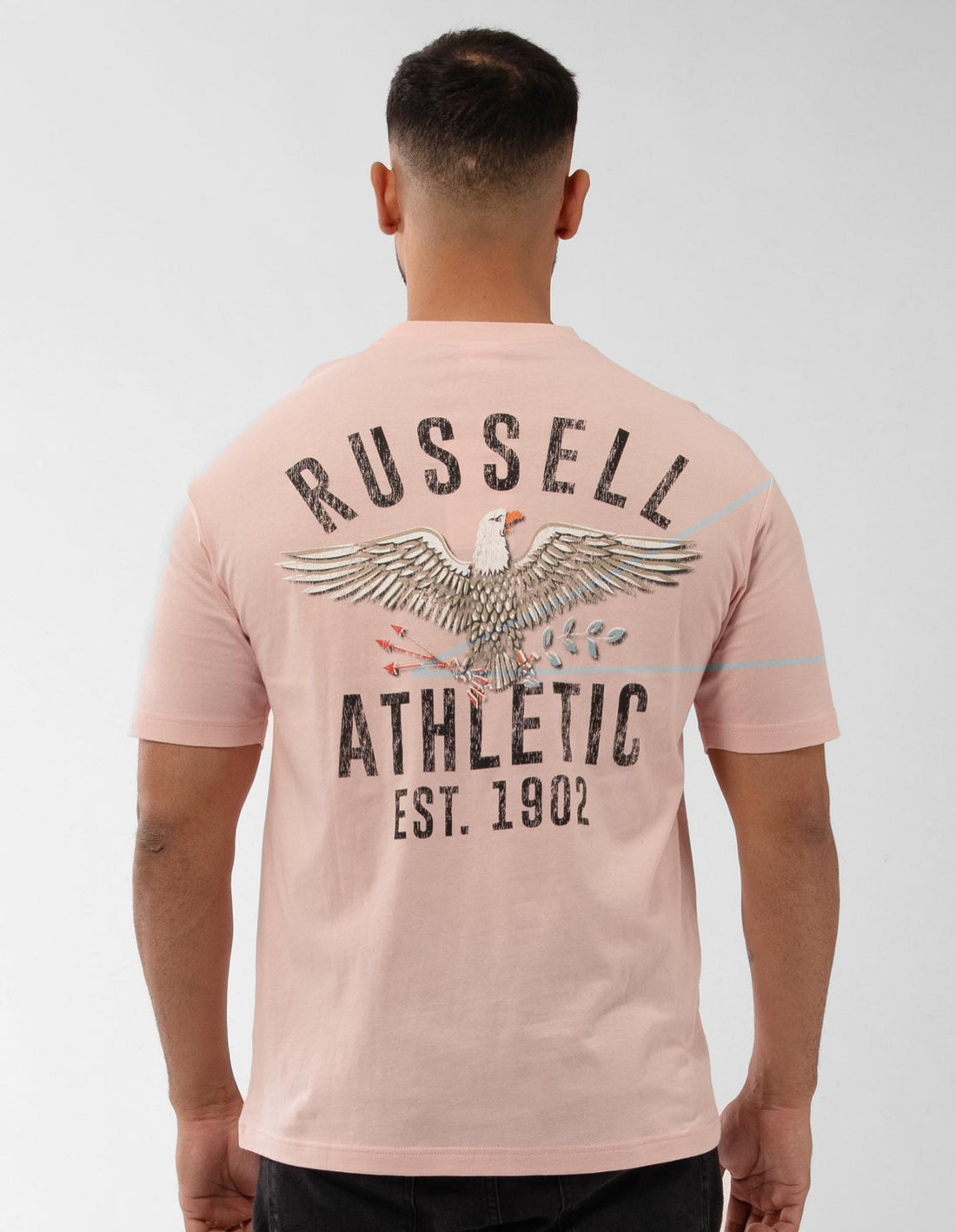 Pink Russell Athletic Big Boss Eagle Men T Shirts | 25UWFKPYX