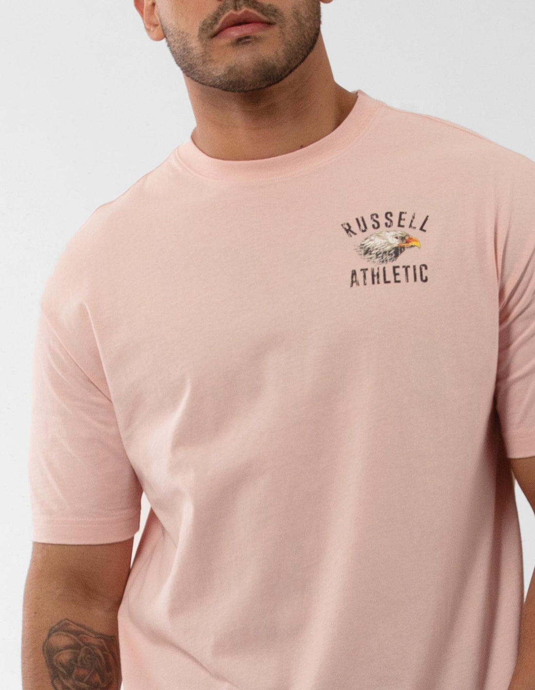 Pink Russell Athletic Big Boss Eagle Men T Shirts | 25UWFKPYX