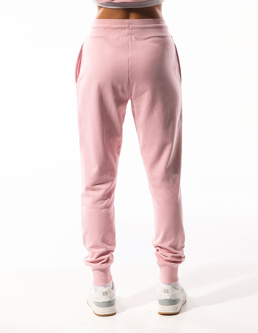 Pink Russell Athletic Inlay Logo Unbrushed Women Track pants | 10GWJATRO