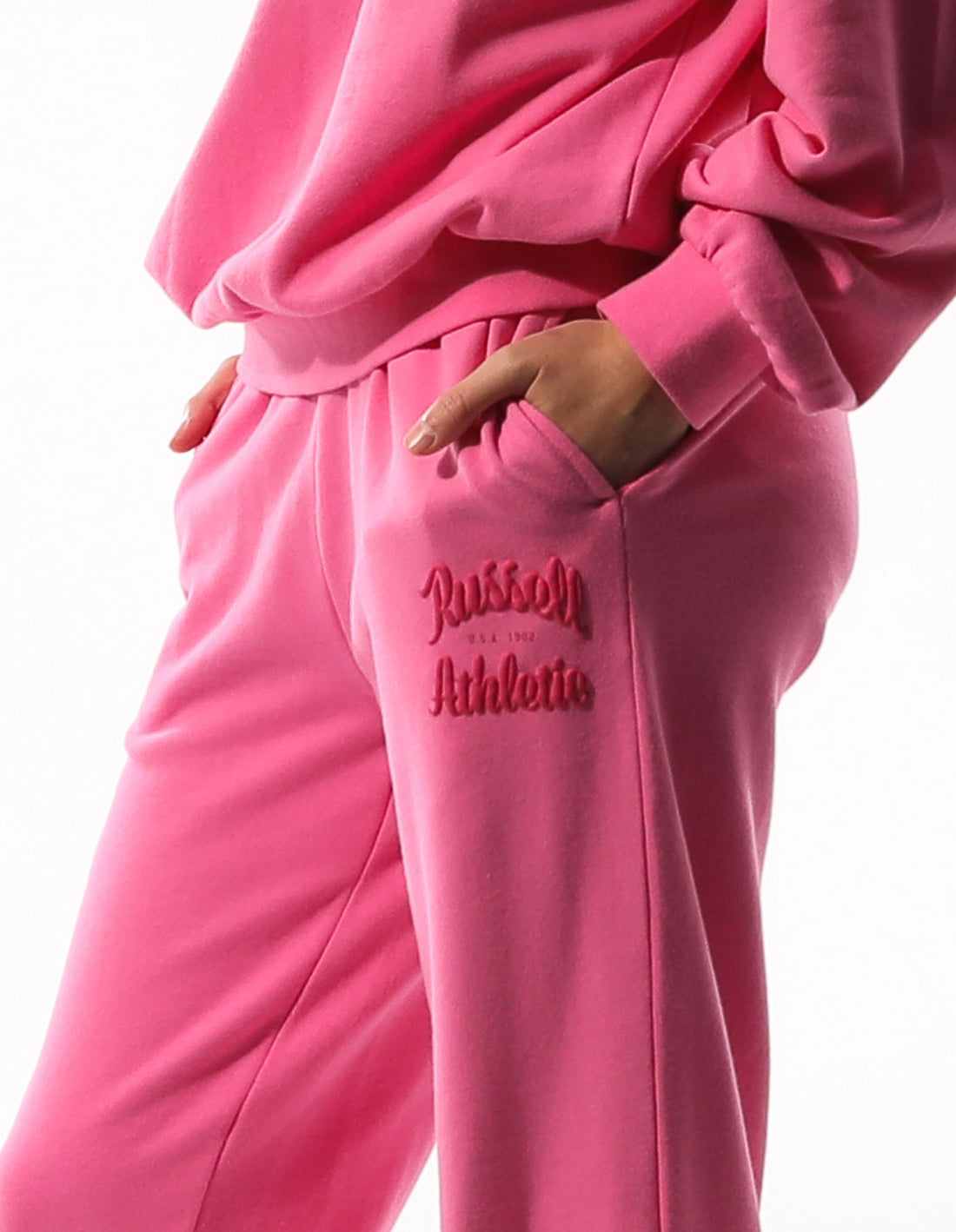 Pink Russell Athletic Maplewood Baggy Women Track pants | 17YOMCLSQ