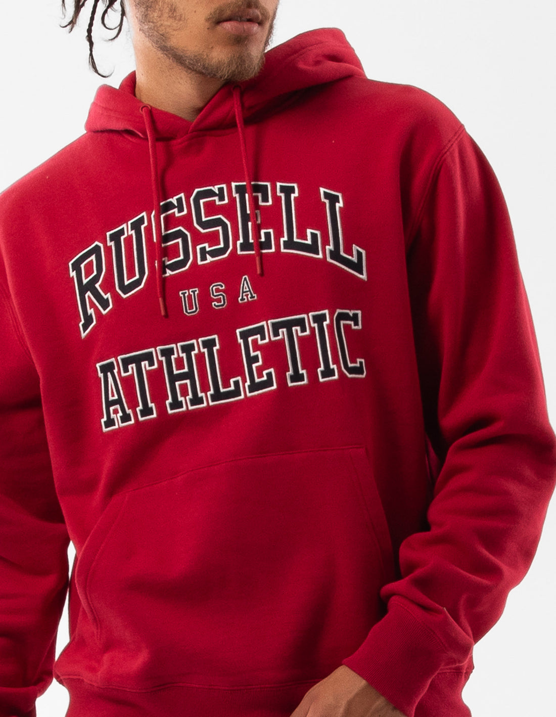 Pink Russell Athletic Mercer Men Hoodie | 51NBYTWQX