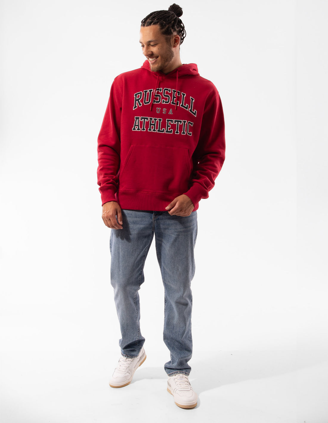 Pink Russell Athletic Mercer Men Hoodie | 51NBYTWQX