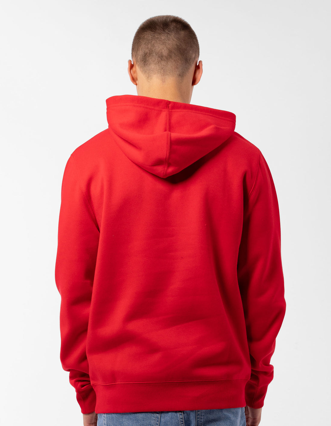 Red Russell Athletic Originals Arch Logo Men Hoodie | 46SKVGXZB