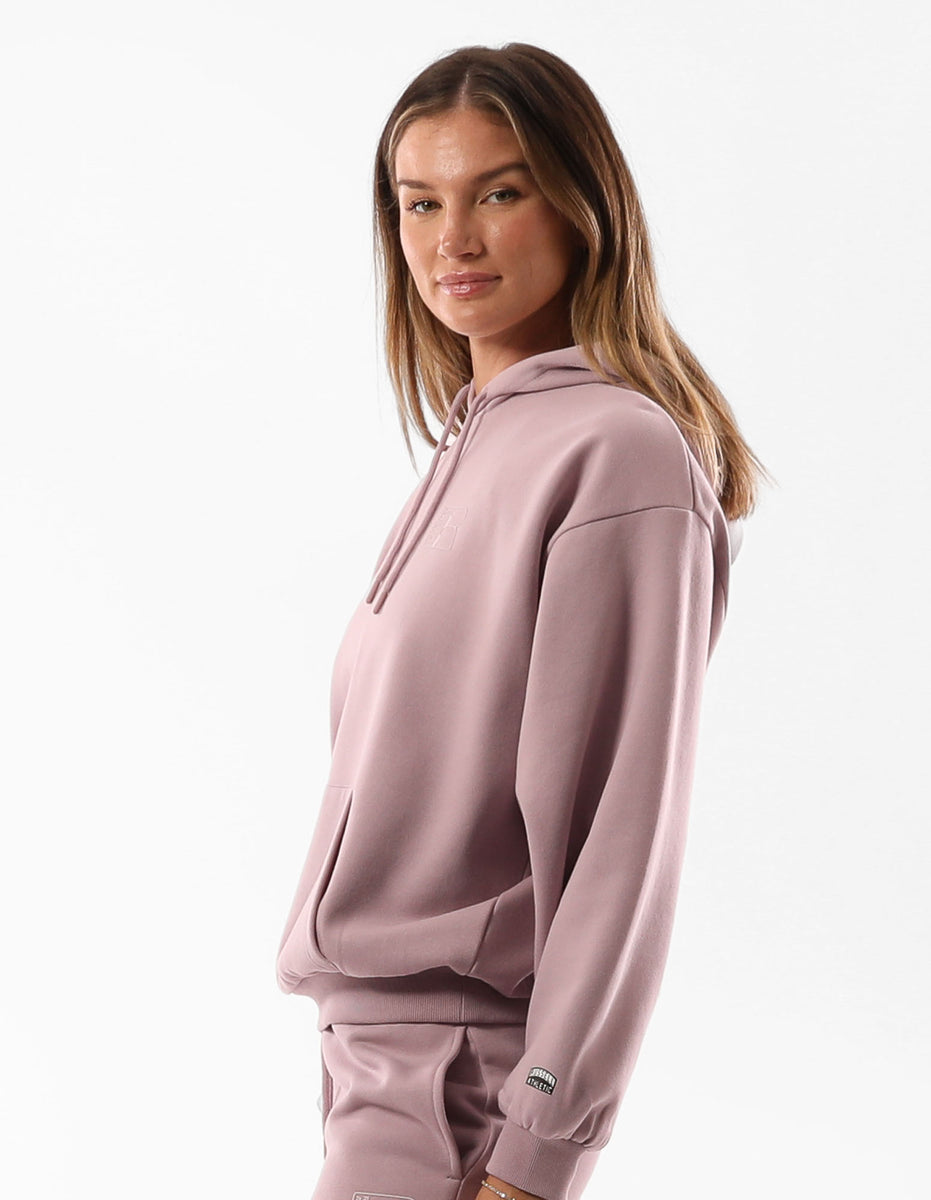 Rose Pink Russell Athletic Original Inlay Logo Women Hoodie | 91PTNFMIV