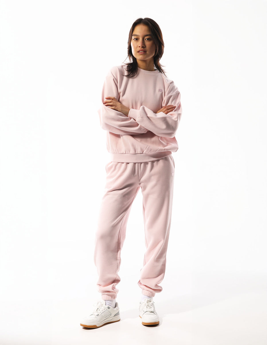 Rose Pink Russell Athletic R Logo Women Track pants | 36MZJFDSR